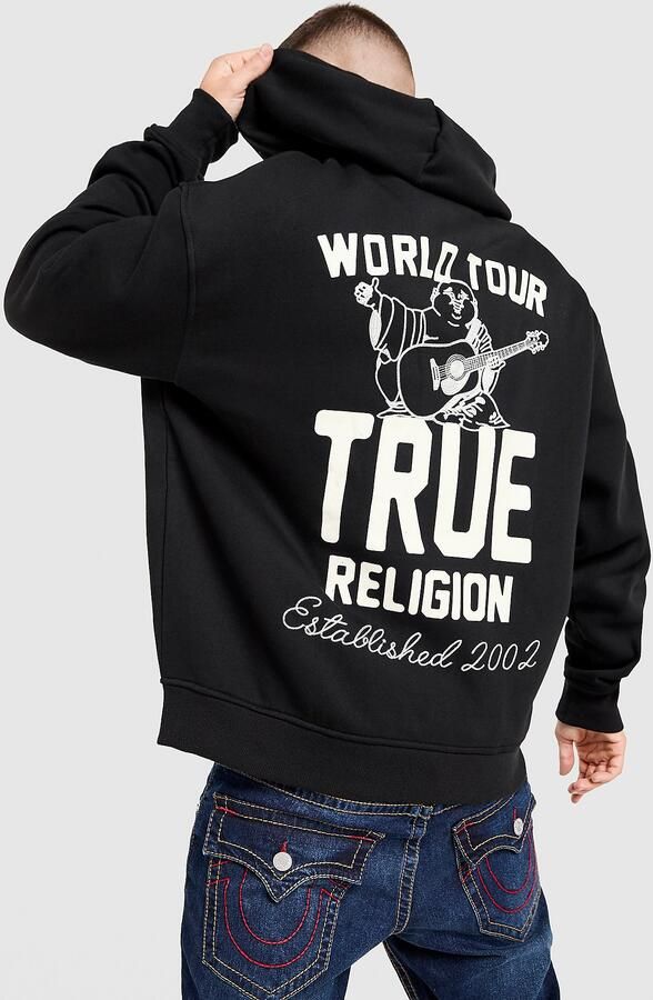True Religion Badge Hoodie Zwart- Heren Zwart