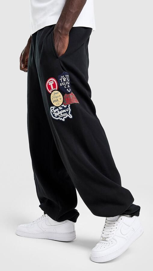 True Religion Badge Joggers Zwart- Heren Zwart