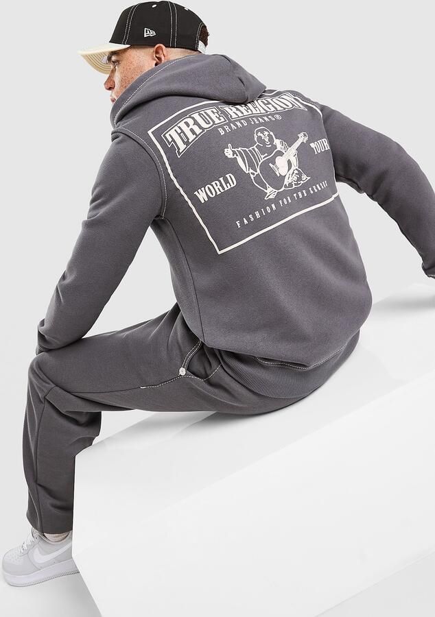 True Religion Big T Hoodie Grijs- Heren Grijs