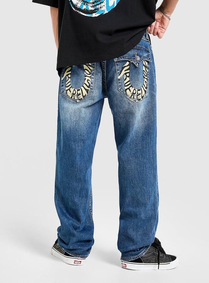 True Religion Bobby Single Needle Flap Jeans Blauw- Heren Blauw