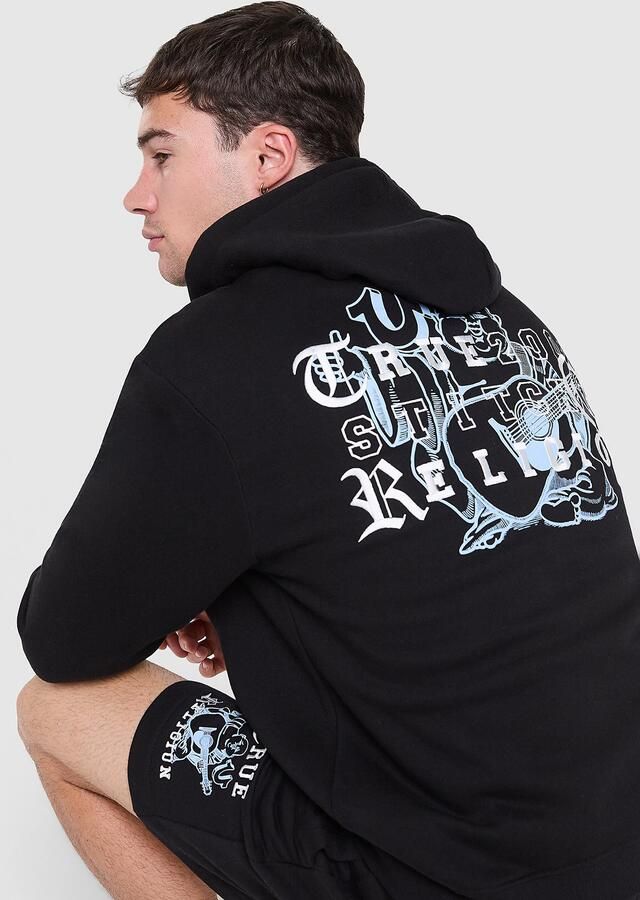 True Religion Logo Full Zip Hoodie Zwart- Heren Zwart