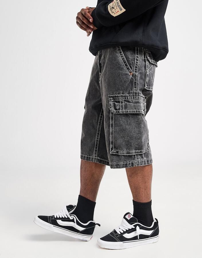 True Religion Vinny Cargo Shorts Zwart- Heren Zwart