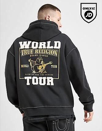 True Religion World Tour Big T Hoodie Black- Heren Black