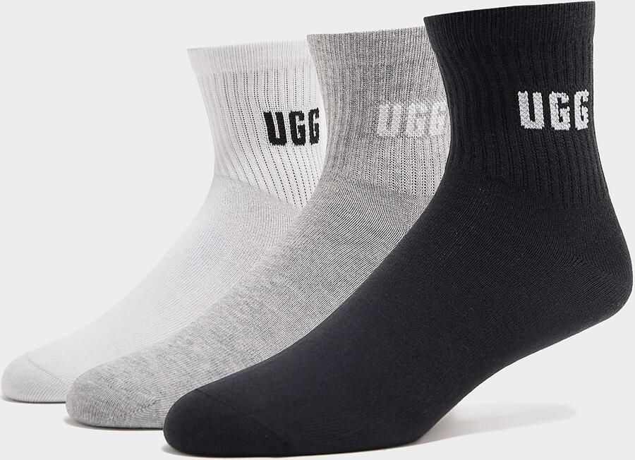 Ugg 3-Pack Quarter Socks Zwart- Dames Zwart