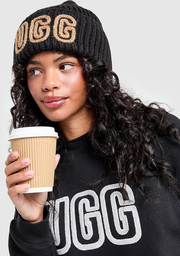 Ugg Chunky Crafted Rib Beanie Hat Zwart- Dames Zwart