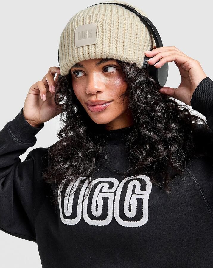 Ugg Chunky Rib Beanie Hat Crème- Dames Crème