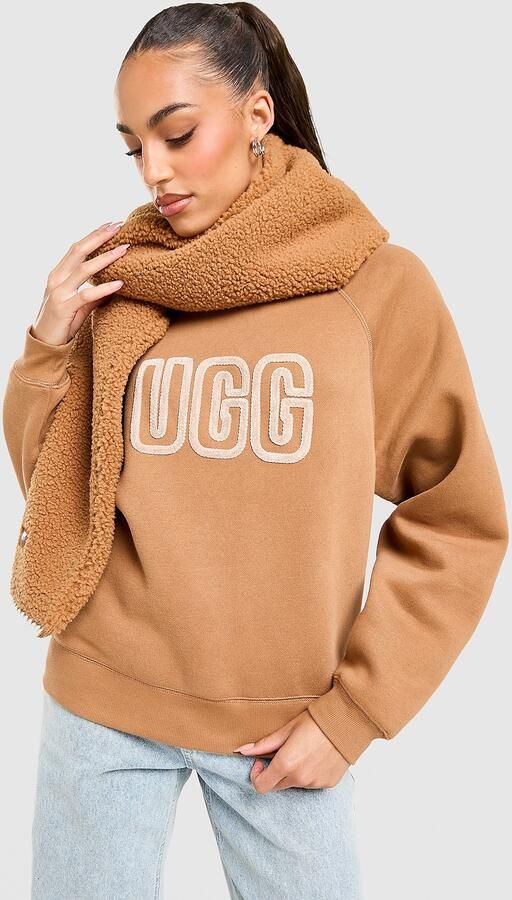 Ugg Cosy Logo Crew Sweatshirt Bruin- Dames Bruin