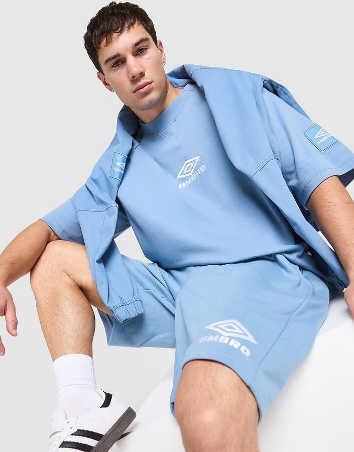 Umbro Iconic Boxy T-Shirt Blauw- Heren Blauw