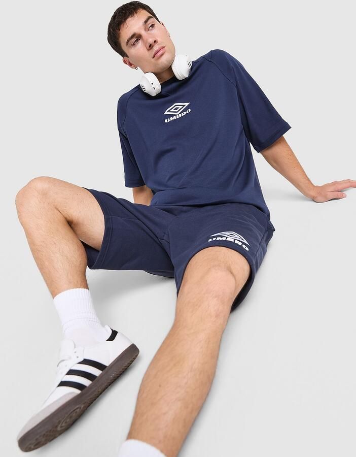 Umbro Iconic Boxy T-Shirt Blauw- Heren Blauw