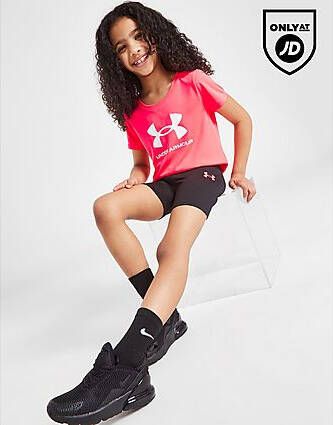 Under Armour ' Tech Logo T-Shirt Cycle Shorts Set Children Pink Kind