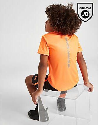 Under Armour Tech T-Shirt Shorts Set Children Orange Kind