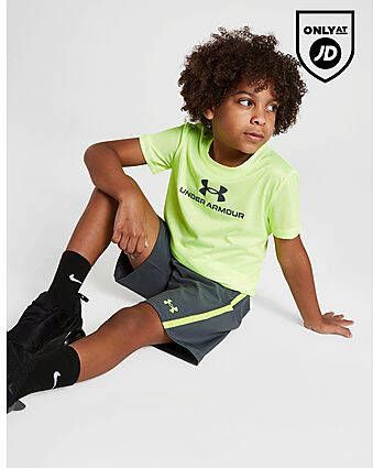 Under Armour Tech Twist T-Shirt Woven Shorts Set Children Green Kind