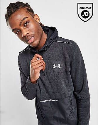 Under Armour Threadborne Tape 1 4 Zip Hoodie Black- Heren