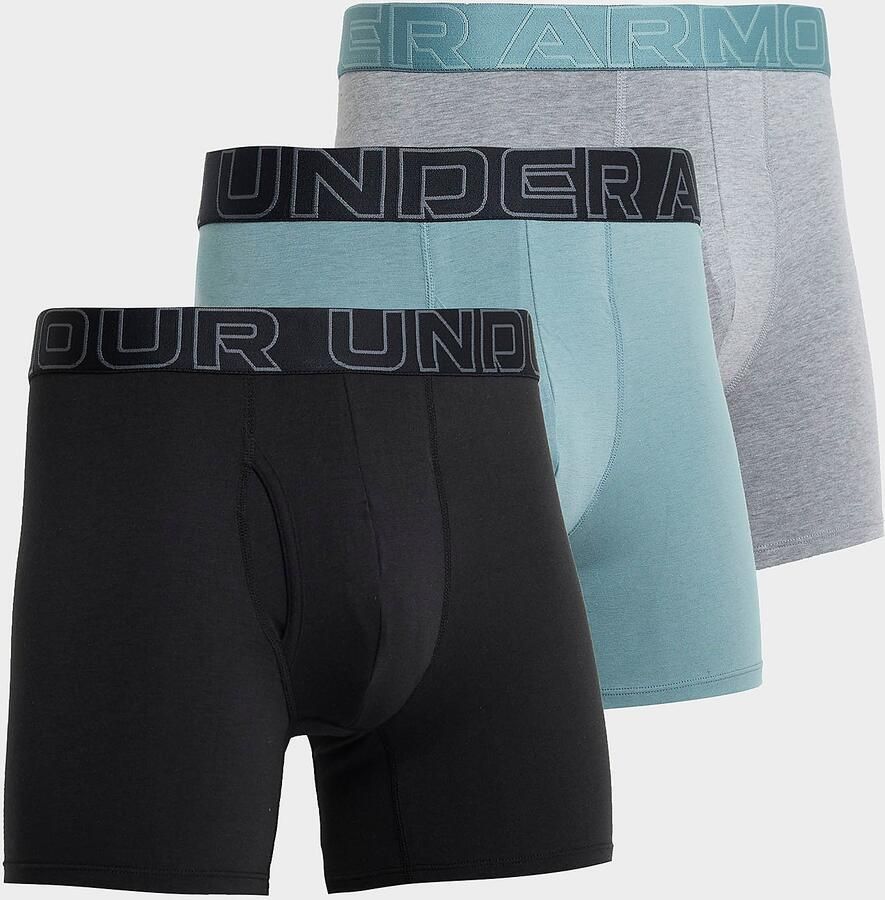 Under Armour 3-Pack Boxers Grijs- Heren Grijs