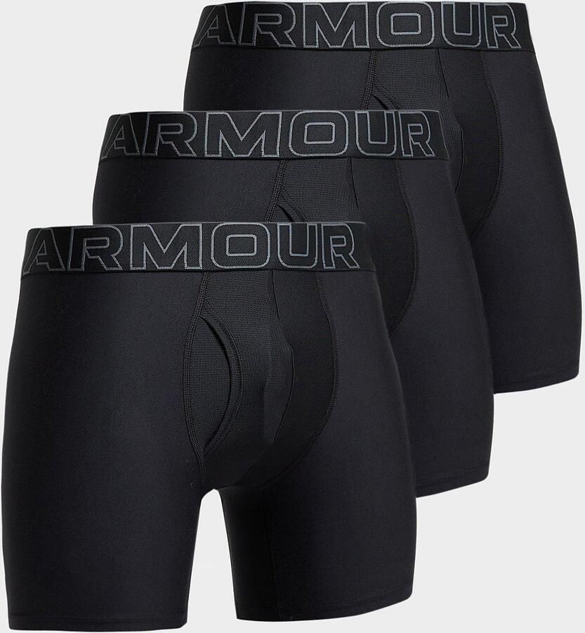 Under Armour 3-Pack Boxers Zwart- Heren Zwart