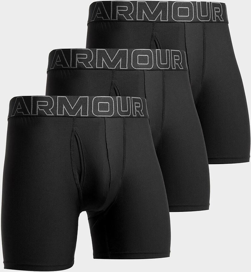 Under Armour 3-Pack Boxers Zwart- Heren Zwart