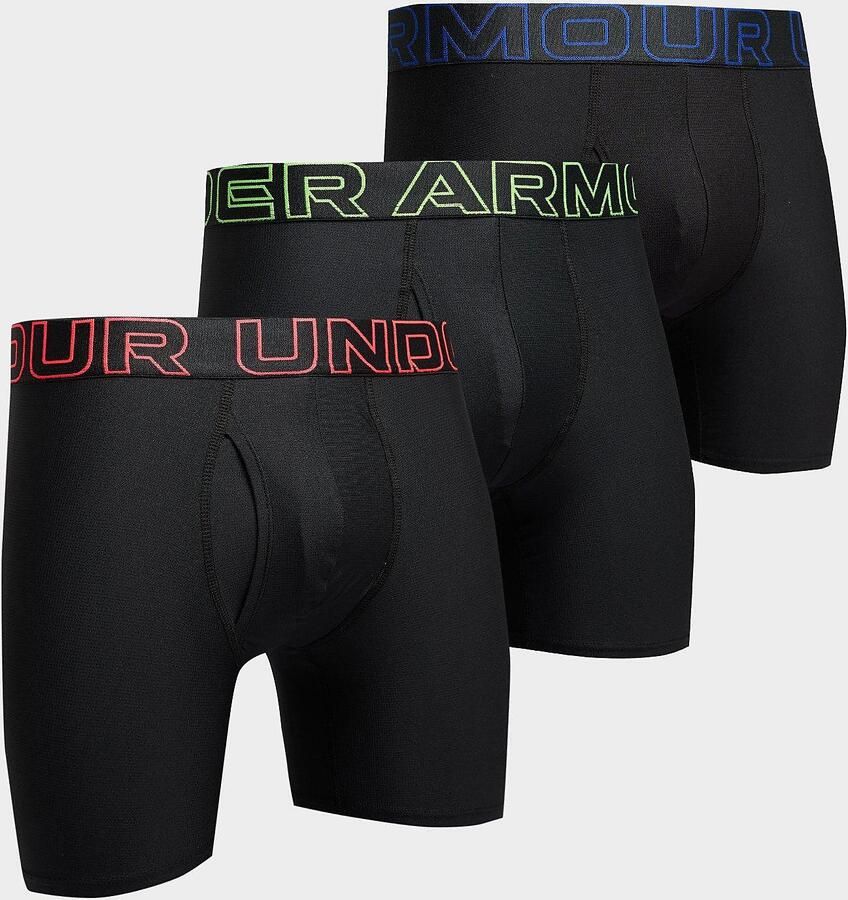 Under Armour 3-Pack Boxers Zwart- Heren Zwart