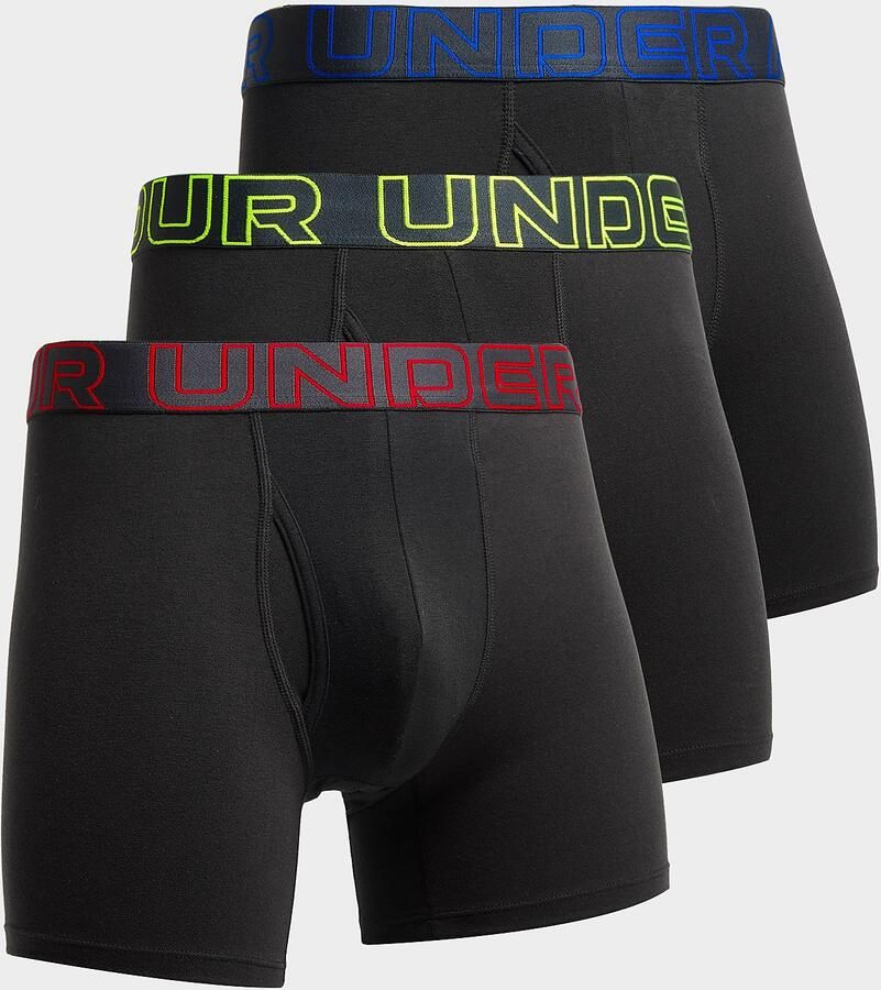 Under Armour 3-Pack Boxers Zwart- Heren Zwart