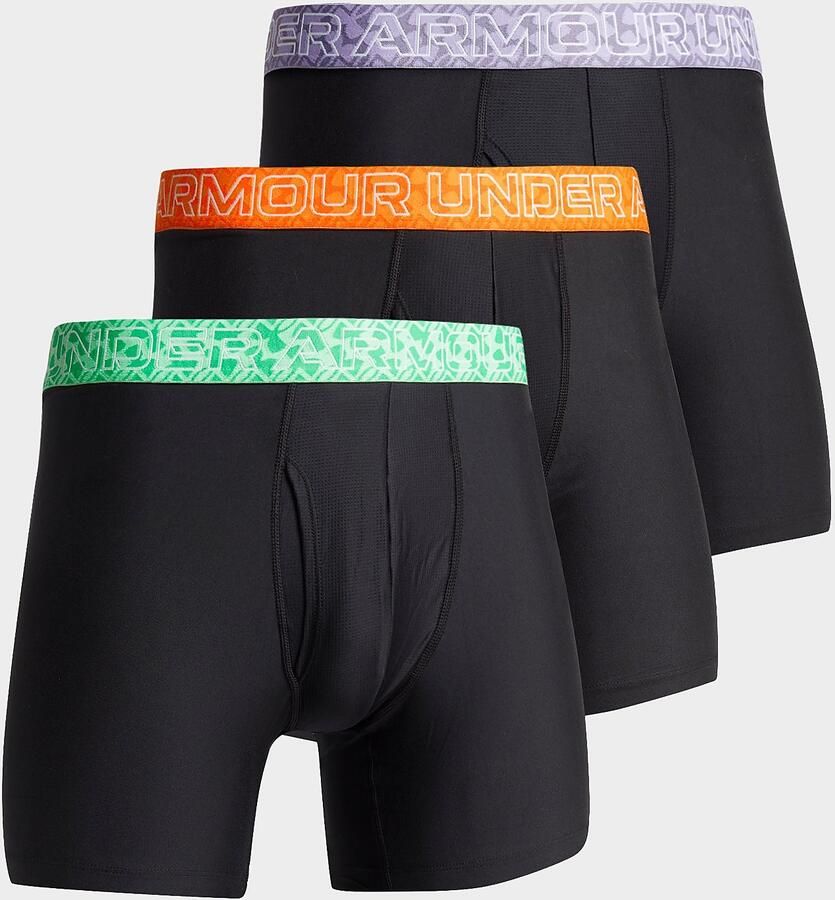 Under Armour 3-Pack Boxers Zwart- Heren Zwart