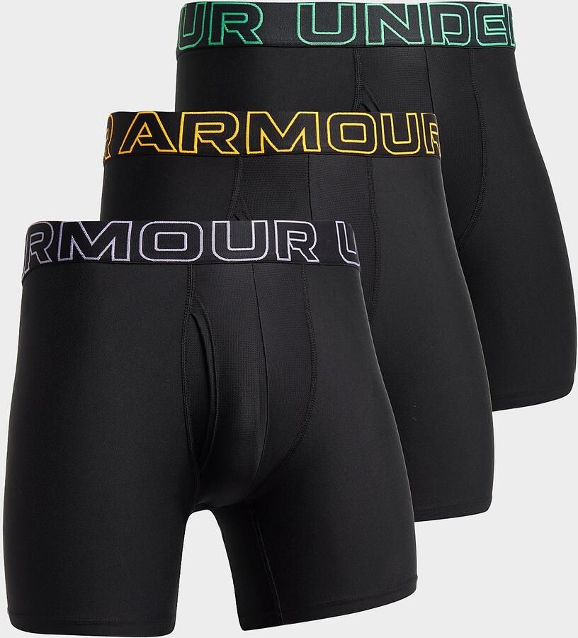 Under Armour 3-Pack Boxers Zwart- Heren Zwart