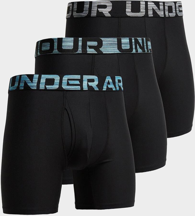 Under Armour 3-Pack Boxers Zwart- Heren Zwart