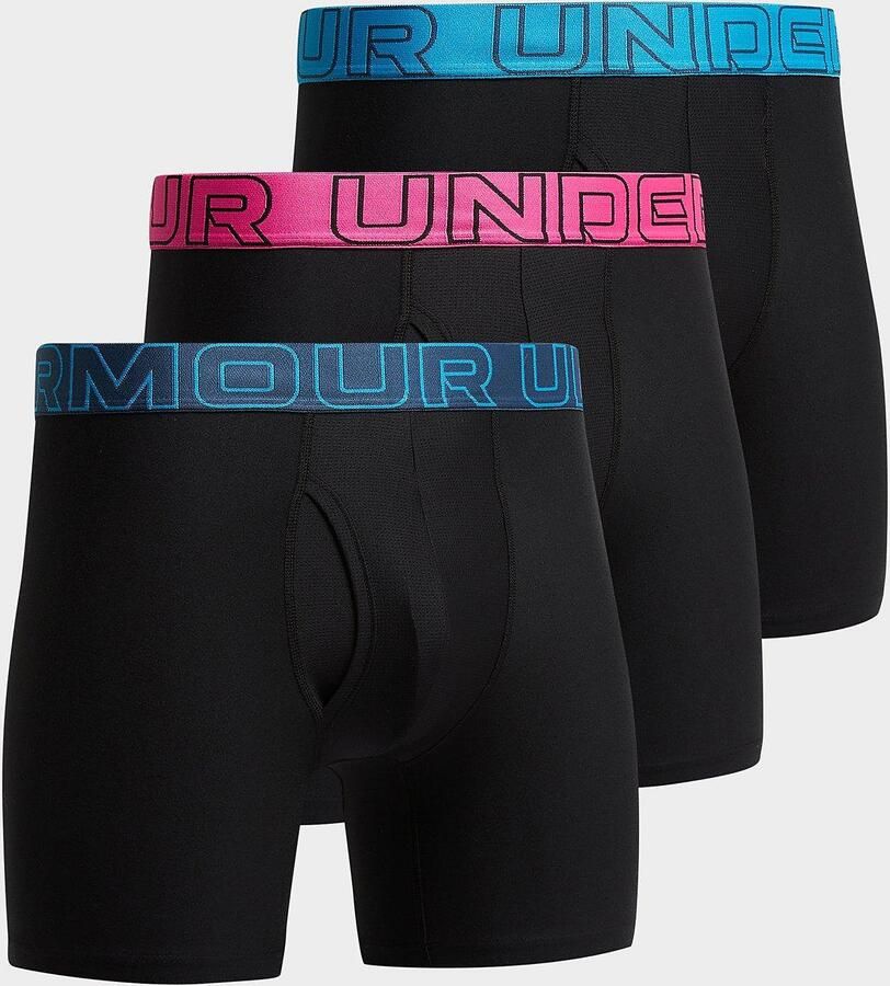 Under Armour 3-Pack Boxers Zwart- Heren Zwart