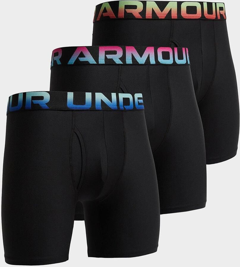 Under Armour 3-Pack Boxers Zwart- Heren Zwart