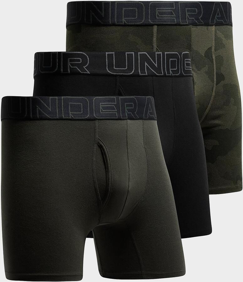 Under Armour 3-Pack Boxers Zwart- Heren Zwart