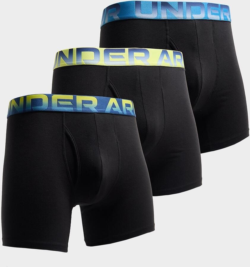 Under Armour 3-Pack Boxers Zwart- Heren Zwart