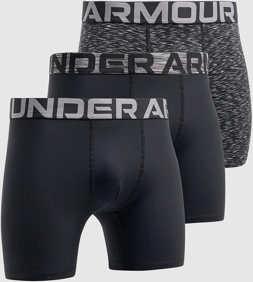 Under Armour 3-Pack Boxers Zwart- Heren Zwart