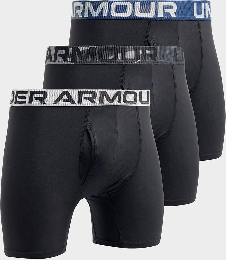 Under Armour 3-Pack Boxers Zwart- Heren Zwart