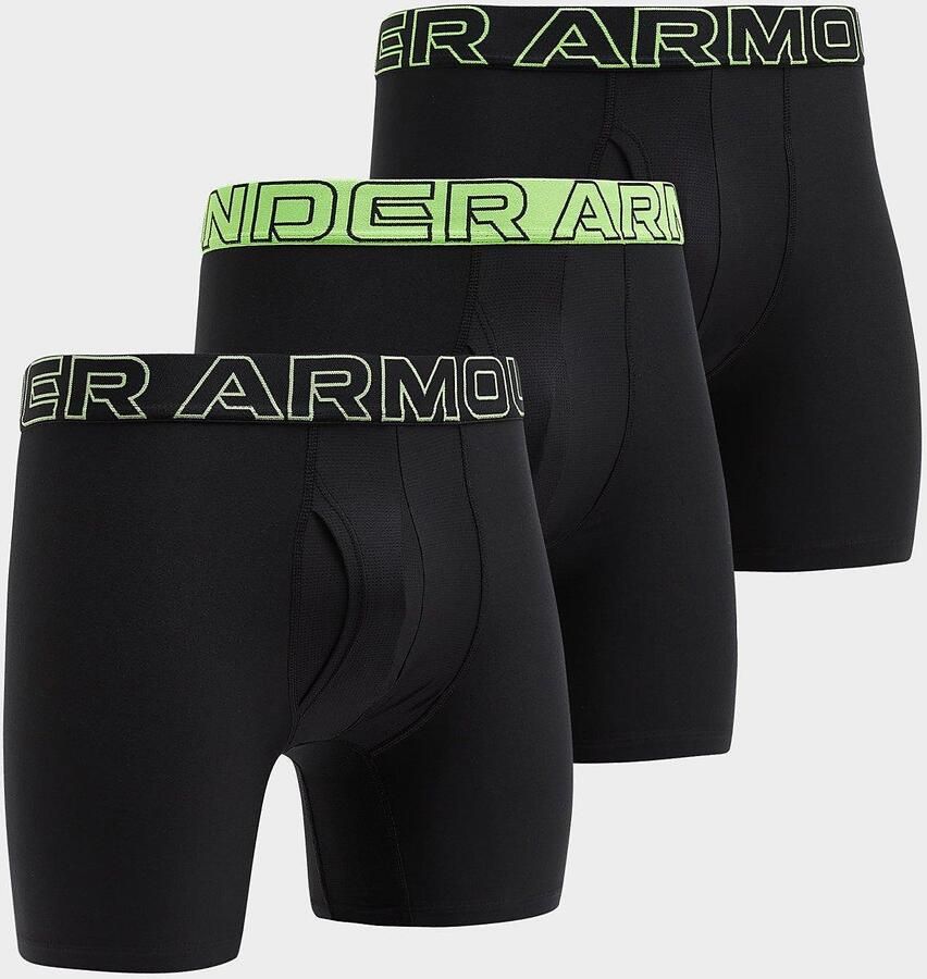 Under Armour 3-Pack Performance Tech Boxers Zwart- Heren Zwart