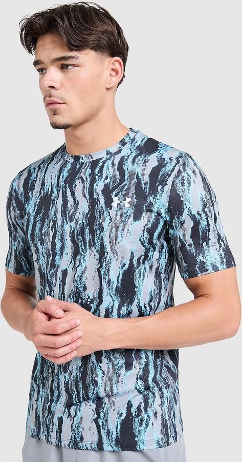 Under Armour All Over Print T-Shirt Grijs- Heren Grijs