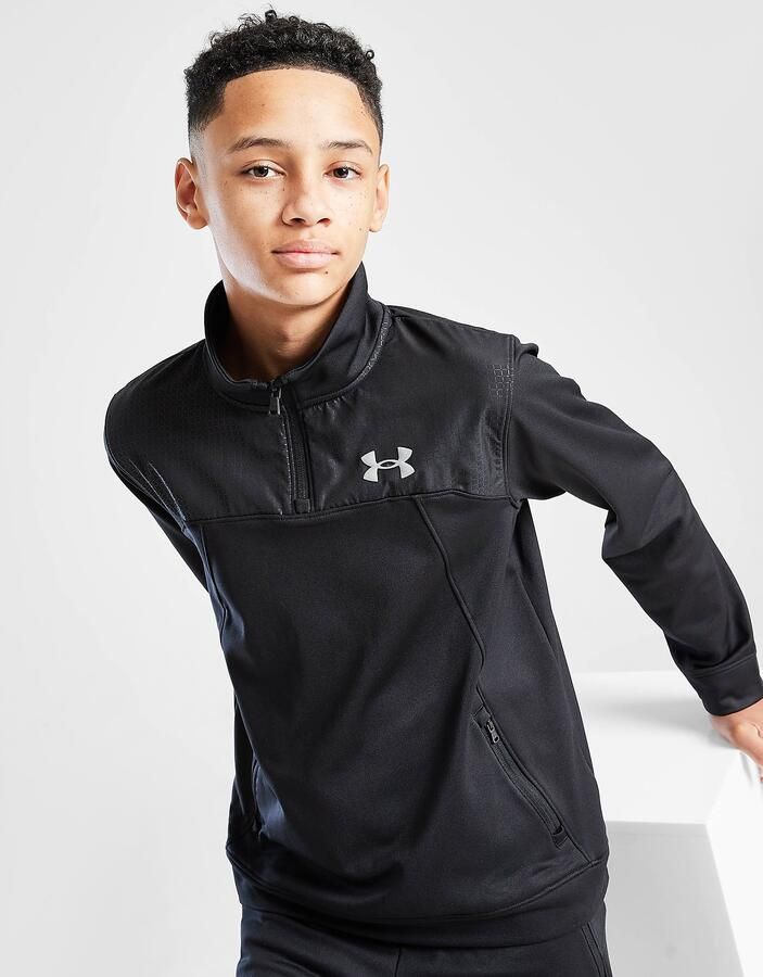Under Armour Brawler 1 2 Zip Top Junior Zwart