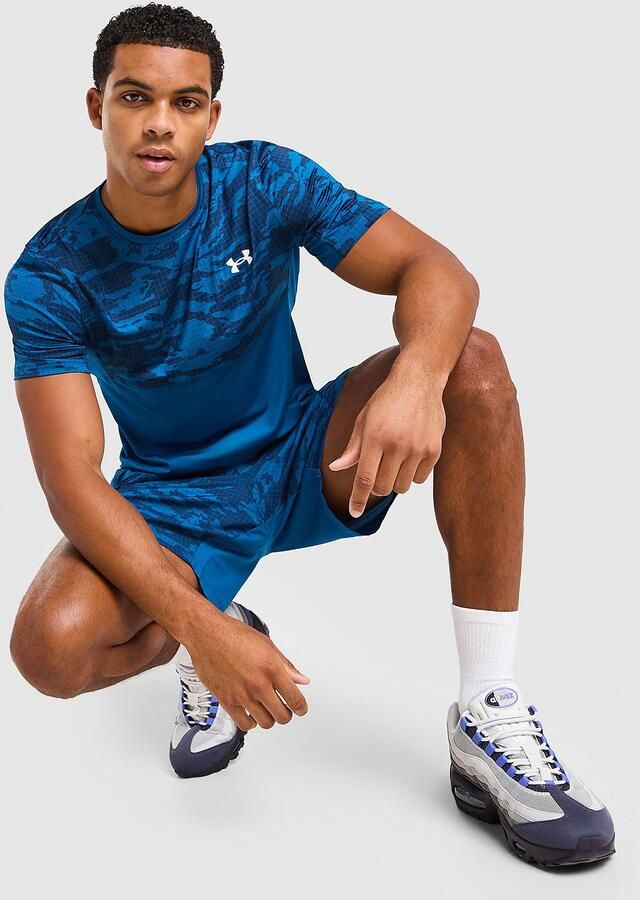 Under Armour Camo T-Shirt Blauw- Heren Blauw