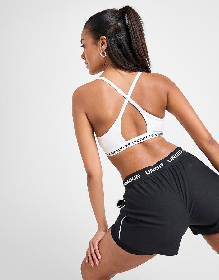 Under Armour Crossback Low Sports Bra Wit- Dames Wit