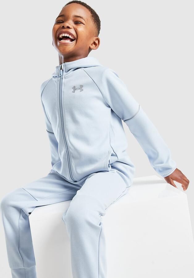 Under Armour Double Knit Full Zip Tracksuit Children Blauw