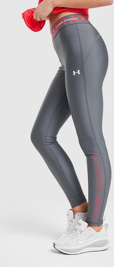 Under Armour Double Wordmark Leggings Grijs- Dames Grijs