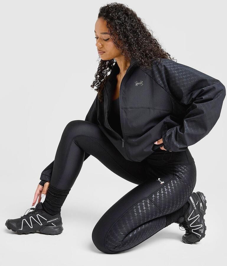 Under Armour Emboss Leggings Zwart- Dames Zwart