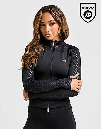 Under Armour Embossed Full Zip Track Top Zwart- Dames Zwart - Foto 2