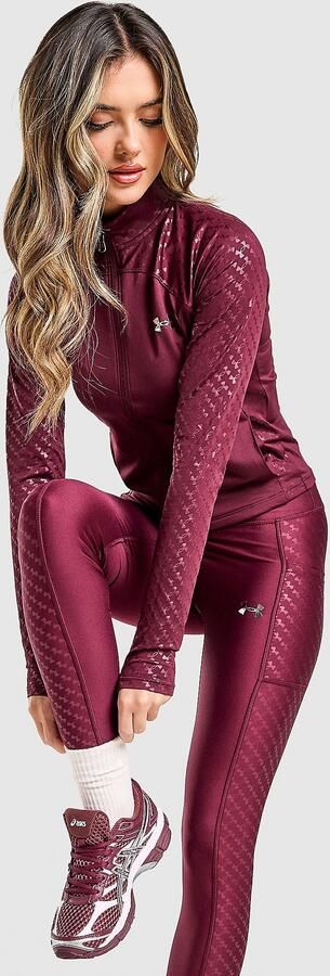 Under Armour Embossed Leggings Rood- Dames Rood