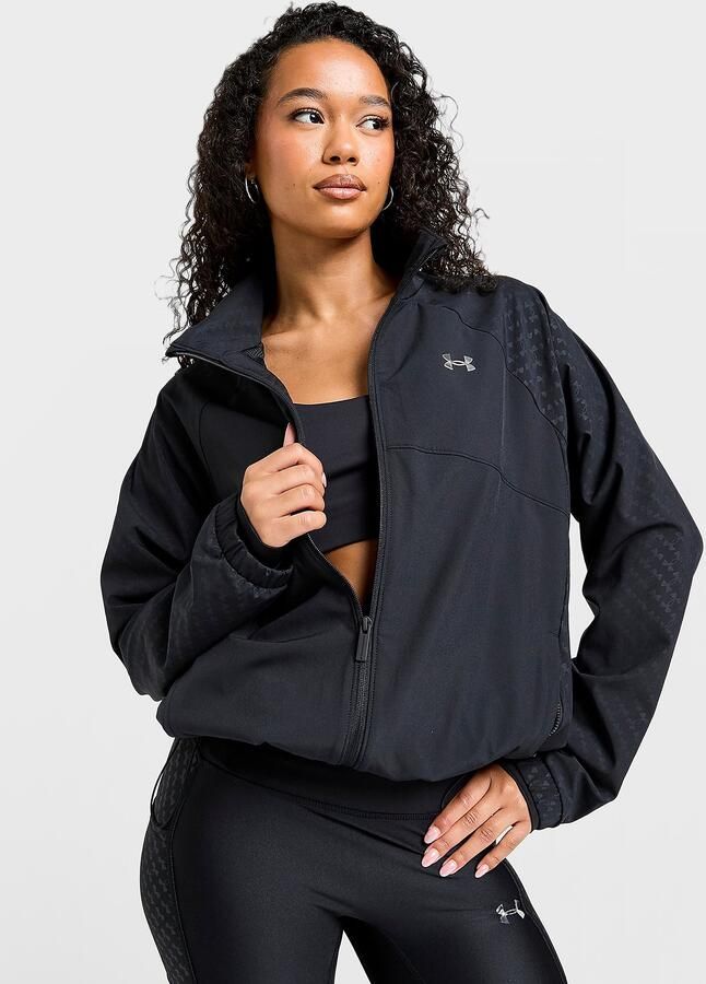 Under Armour Embossed Woven Jacket Zwart- Dames Zwart