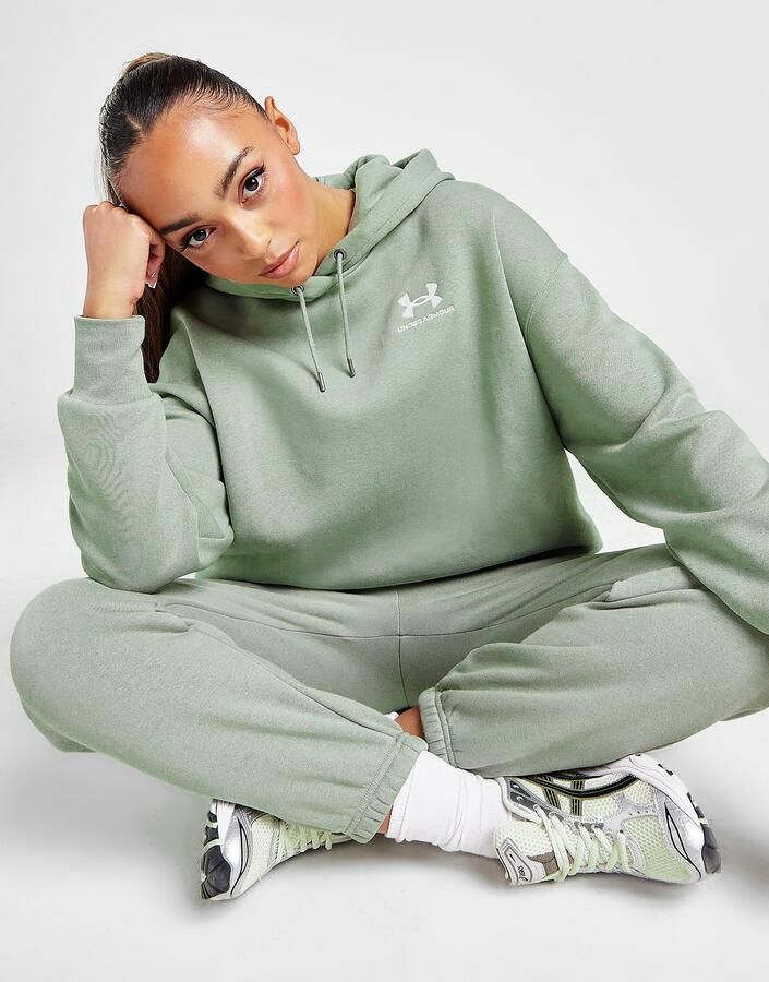 Under Armour Essential Overhead Hoodie Groen- Dames Groen