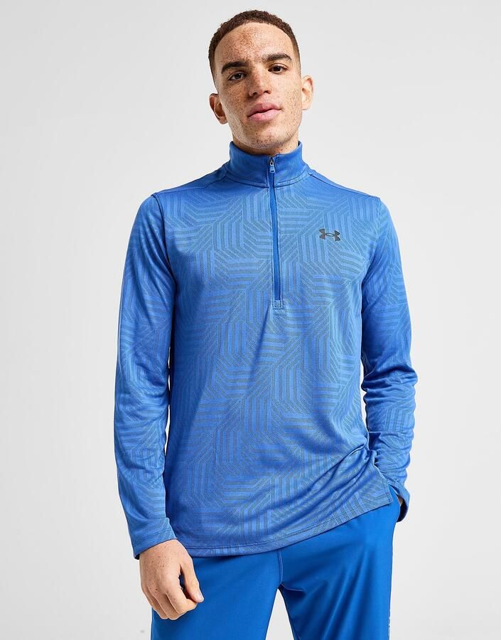 Under Armour Geotessa 1 4 Zip Top Blauw- Heren Blauw