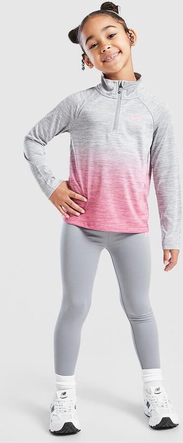 Under Armour ' Fade 1 4 Zip Top Leggings Set Children Grijs
