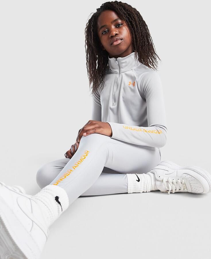 Under Armour ' Long Sleeve Wordmark Top Junior Grijs Kind Grijs