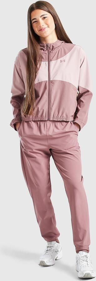 Under Armour ' Rival Woven Colour Block Jacket Junior Roze Kind Roze