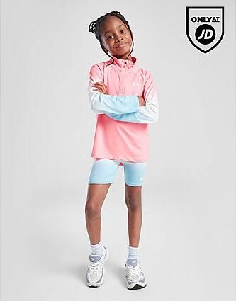Under Armour ' Tech Ombre 1 4 Zip Top Shorts Set Children Coral