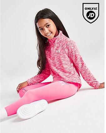 Under Armour ' Twist 1 4 Zip Top Leggings Set Children Pink Kind Pink