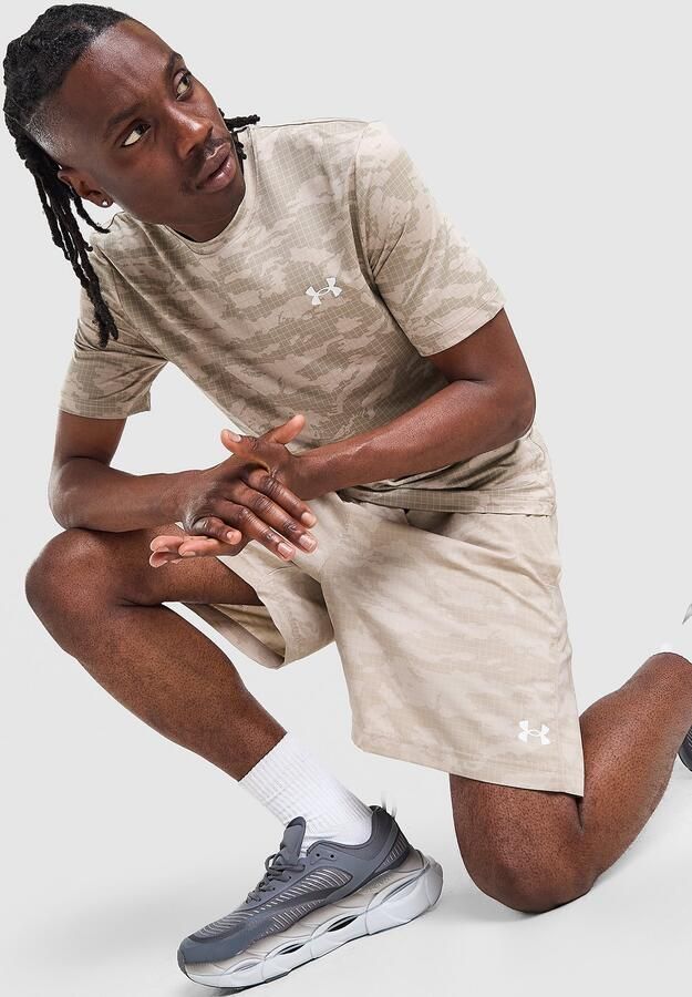 Under Armour HeatGear Camo Shorts Beige- Heren Beige